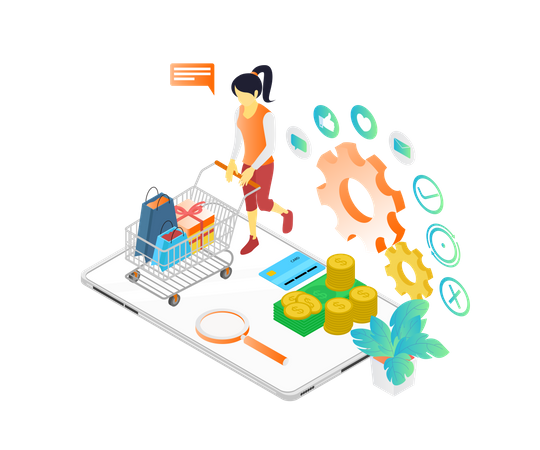 Online Shopping Illustration