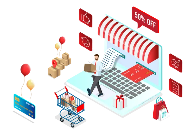 Online Shopping Illustration