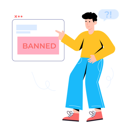 Banned Website  イラスト