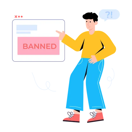 Banned Website  Illustration
