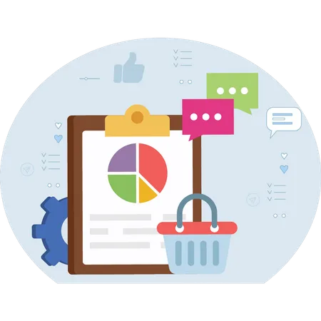 Online shopping analysis  Illustration