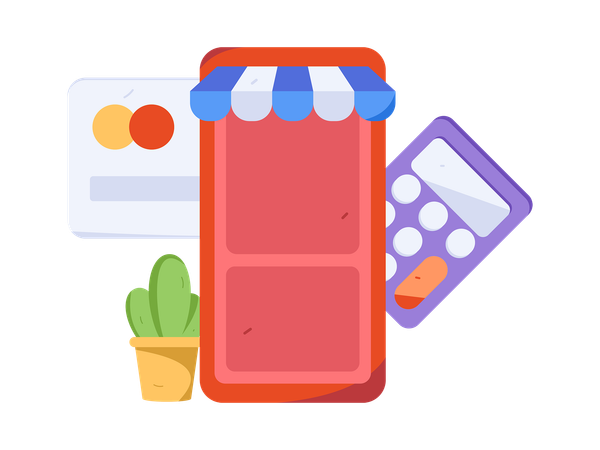 Online shopping and payment  Illustration