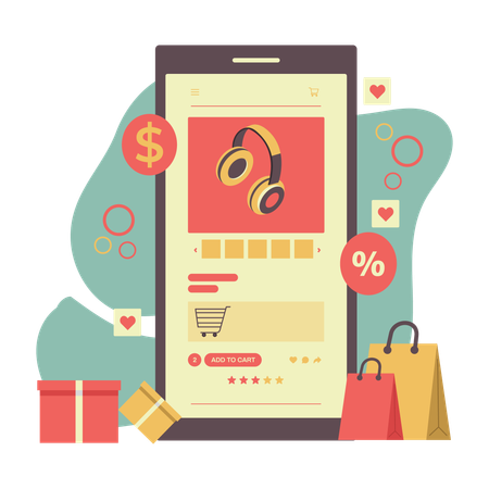 Online-Shopping-App  Illustration