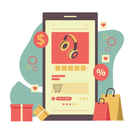 Online-Shopping-App  Illustration