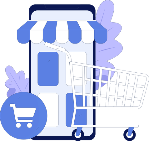 Online shopping app  Illustration