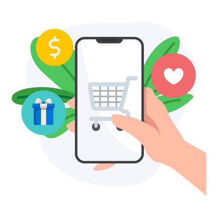 Online Shopping App  Illustration