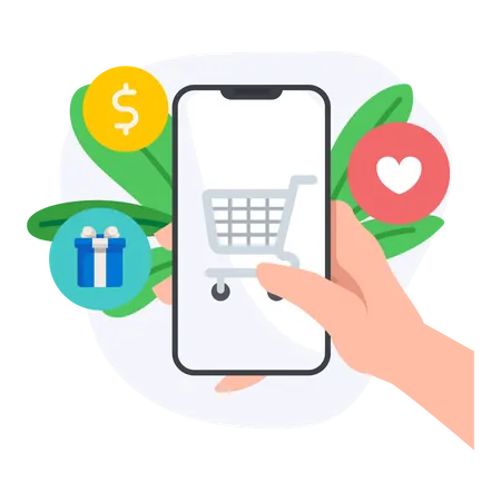 Online Shopping App  Illustration