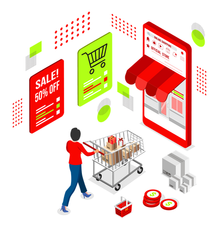 Online Shopping app  Illustration