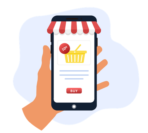 Online shopping app  Illustration