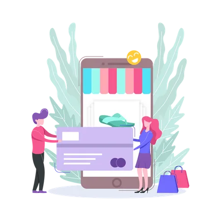 Online shopping app  Illustration