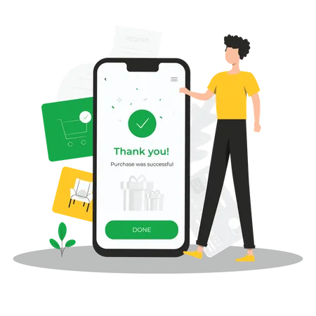 Online shopping app  Illustration