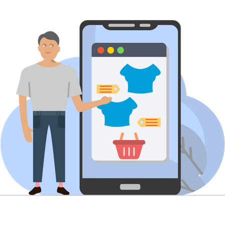 Online Shopping app  Illustration