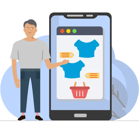 Online Shopping app  Illustration