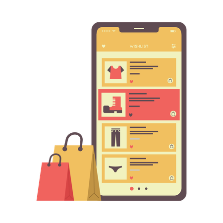 Online shopping app  Illustration