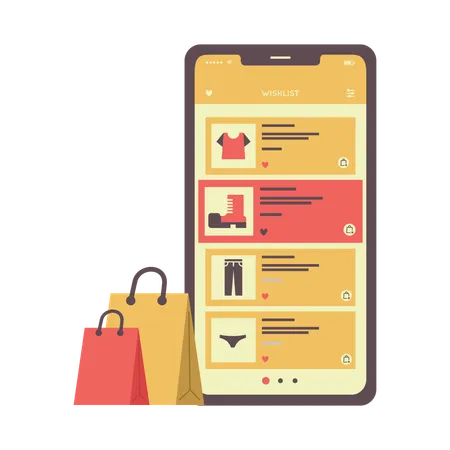 Online shopping app  Illustration