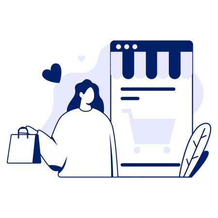 Online Shopping app  Illustration