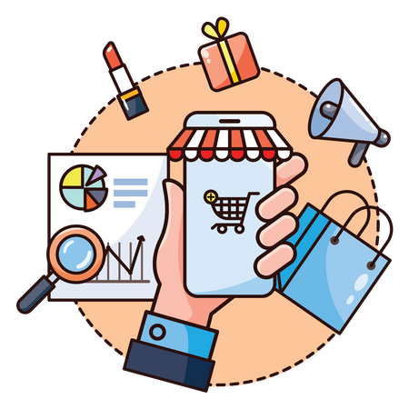 Online Shopping App  Illustration