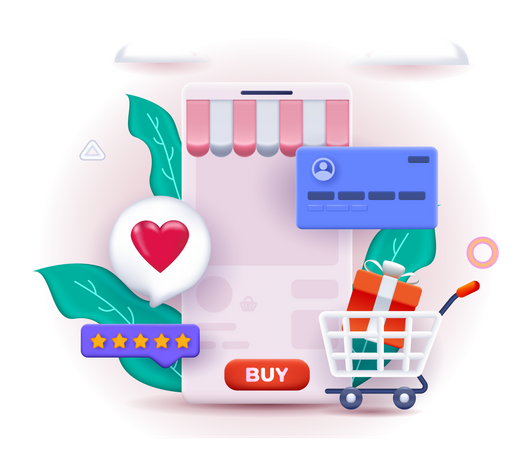 Online Shopping app  Illustration