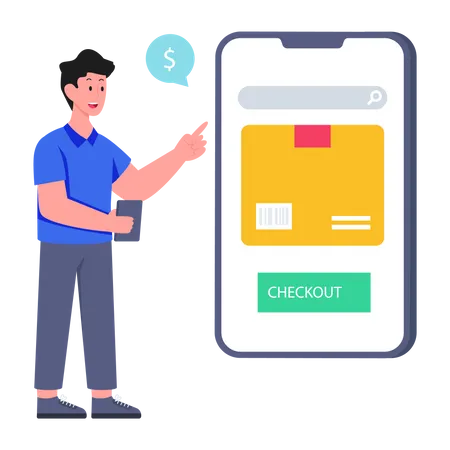 Online Shopping App  Illustration