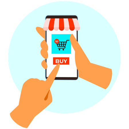 Online Shopping App  Illustration