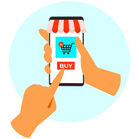 Online Shopping App  Illustration