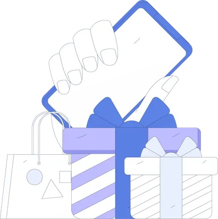 Online shopping application  Illustration