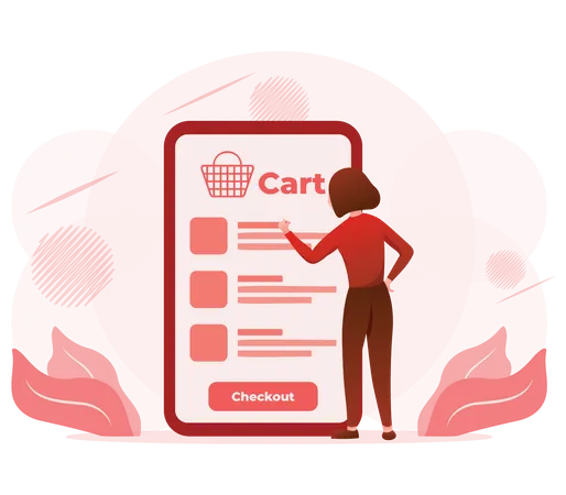 Online Shopping Application  イラスト