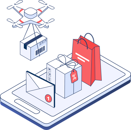 Online shopping application  Illustration