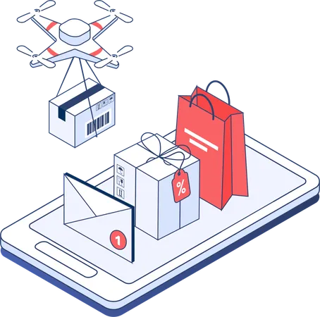 Online shopping application  Illustration