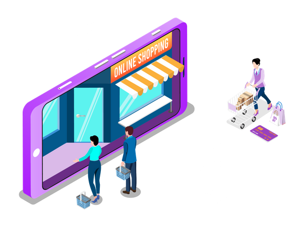 Online shopping application  Illustration