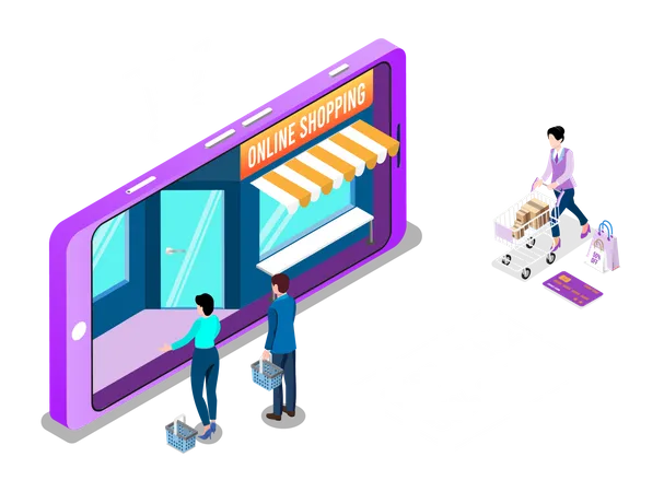 Online shopping application  Illustration