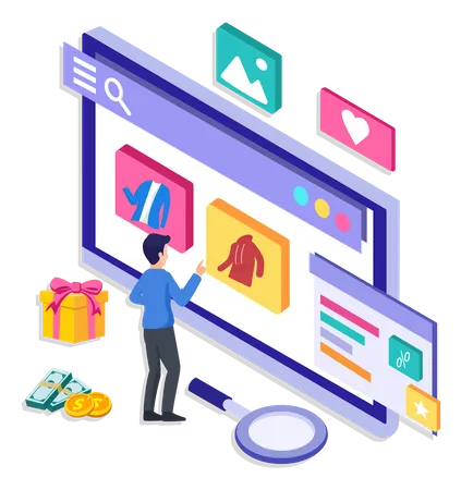 Online Shopping Application  Illustration