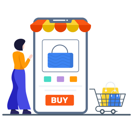 Online shopping application  Illustration