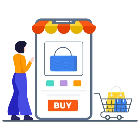 Online shopping application  Illustration