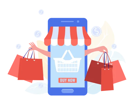 Online shopping application  Illustration