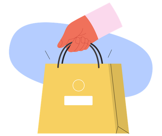 Online shopping bag Illustration