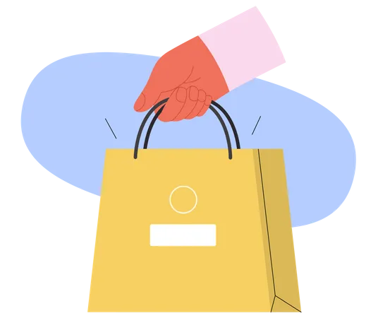 Online shopping bag  Illustration