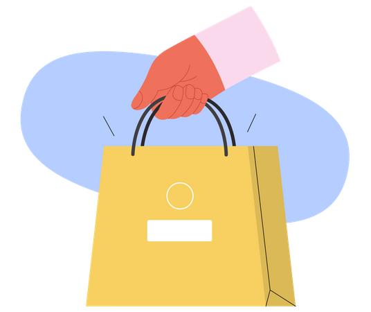 Online shopping bag  Illustration