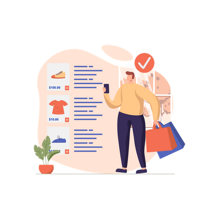 Online-Shopping-Bestellung  Illustration