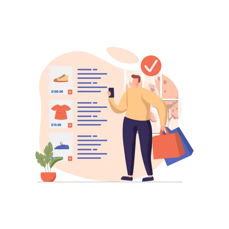 Online-Shopping-Bestellung  Illustration