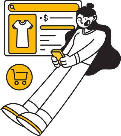 Online-Shopping-Bestellung  Illustration