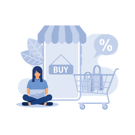 Online-Shopping-Bestellung  Illustration