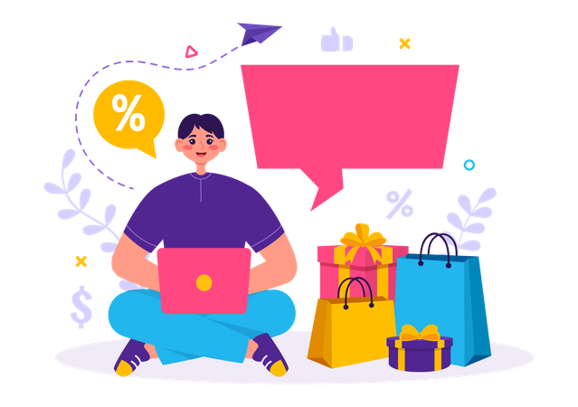 Online Shopping Bonanza  Illustration