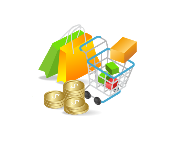 Online shopping cashback  Illustration