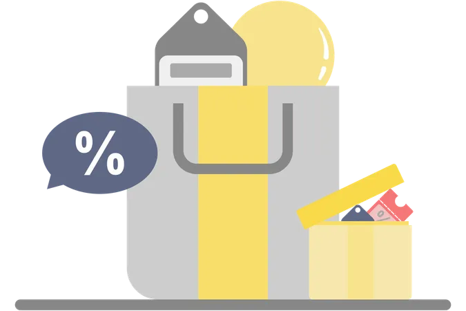 Online shopping cashback  Illustration