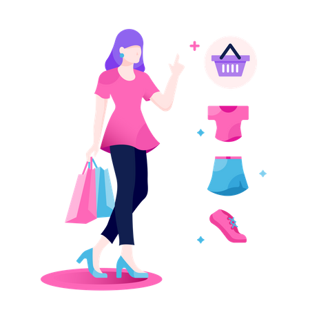 Online shopping concept Illustration