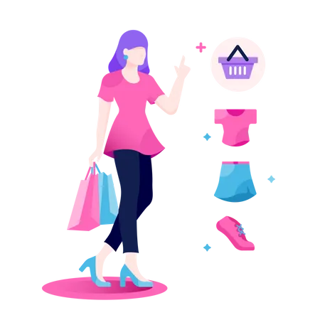 Online shopping concept  Illustration