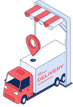 Online shopping delivery  일러스트레이션