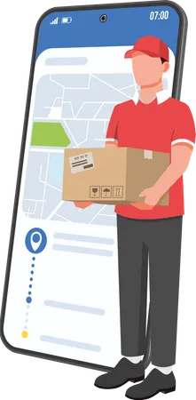 Online Shopping Delivery  Illustration