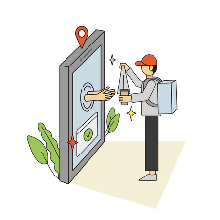 Online Shopping Delivery  Illustration